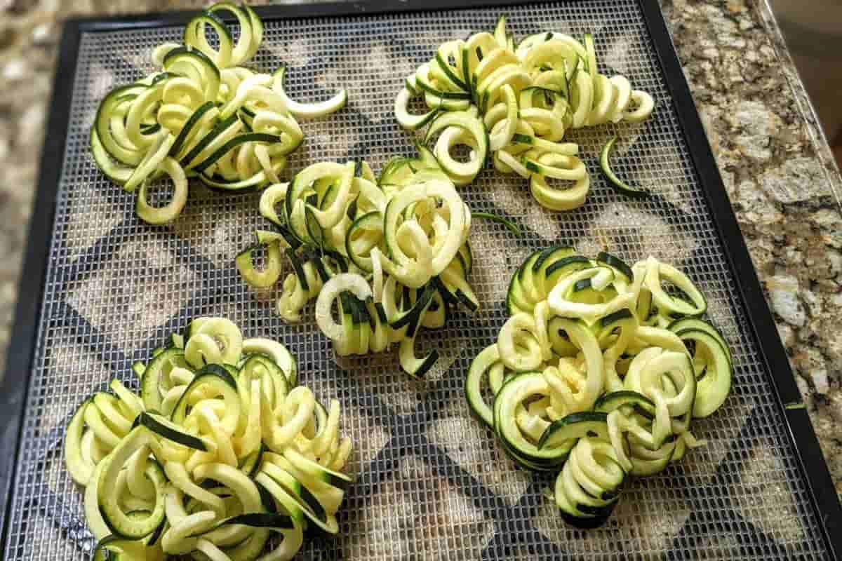 Dehydrate Zucchini Noodles