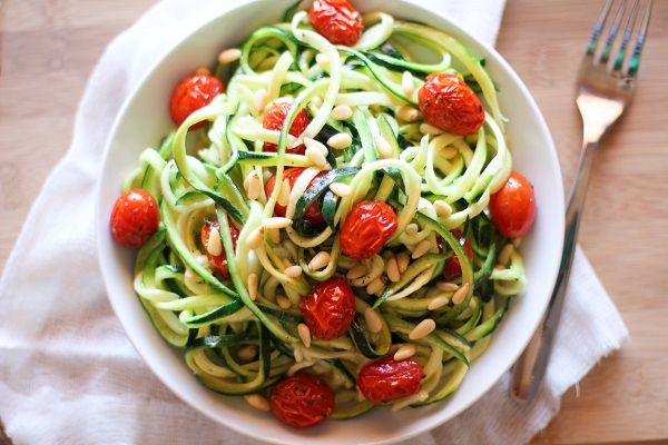 Frozen Zucchini Noodles Recipe with Chicken and Tomatoes