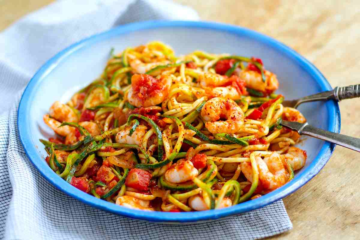 Zucchini Noodles Recipe with Tomatoes