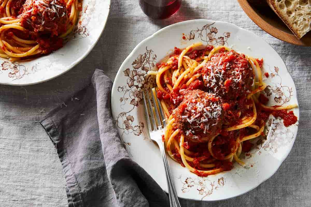 Eggplant Meatballs with Zucchini Noodles