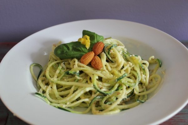 Fast 30 Minute Zucchini Pesto Pasta with Tuna