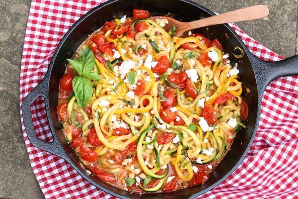 Julia Child Zucchini Pasta Recipe with Tomato Based Sauce