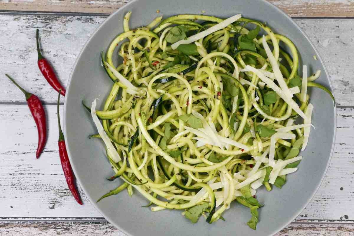 Zucchini Pasta Recipe with Tomato