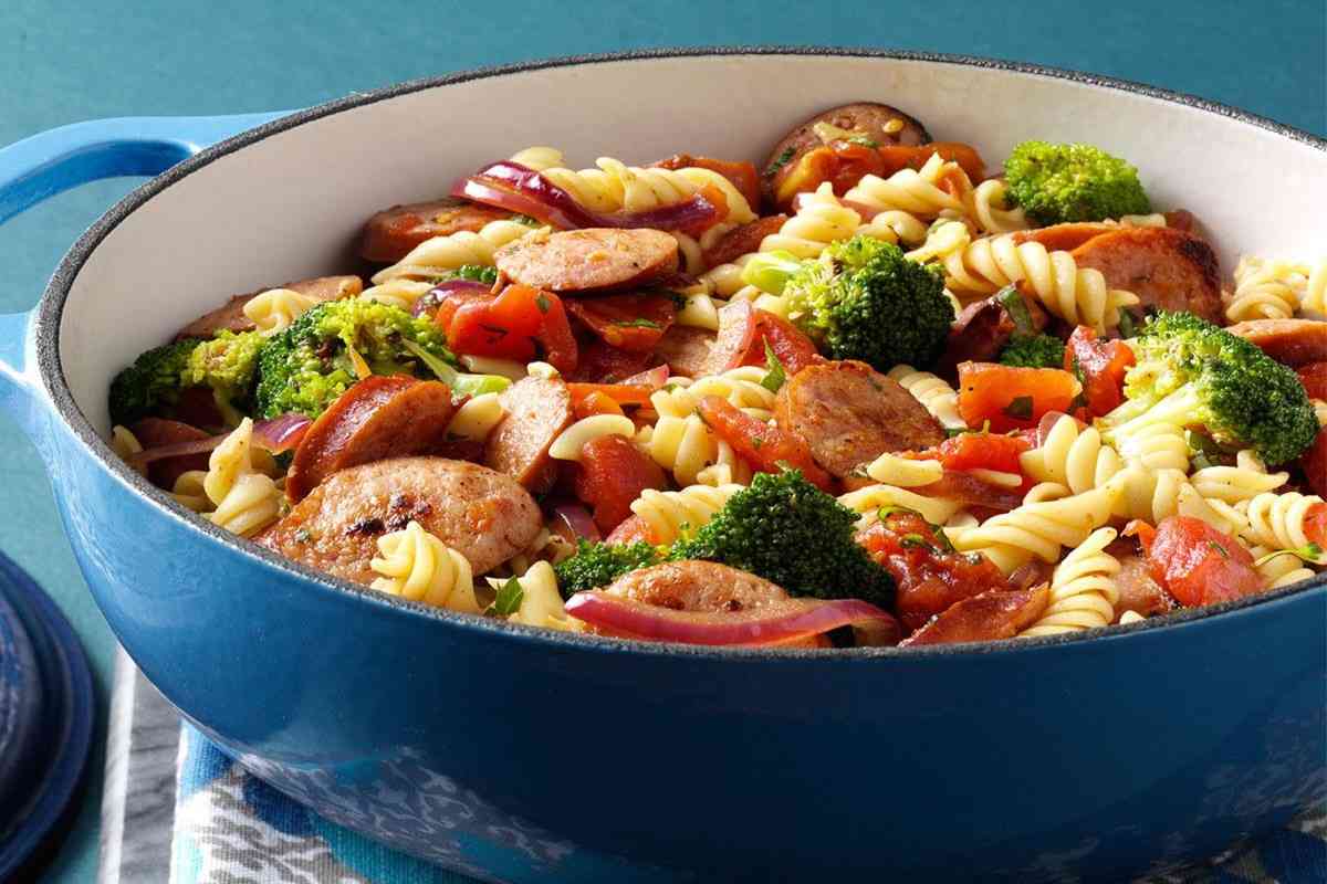 Kielbasa Angel Hair Pasta Recipe with Sausage