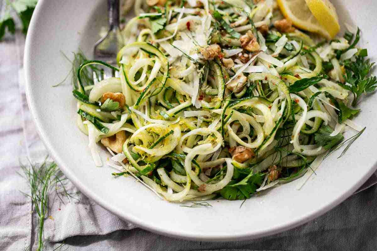 Keto Zucchini Pasta Salad