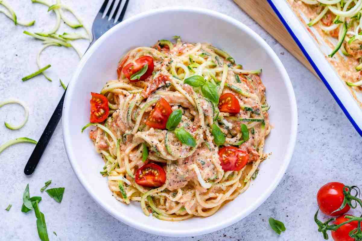 Feta Tomato Zucchini Pasta