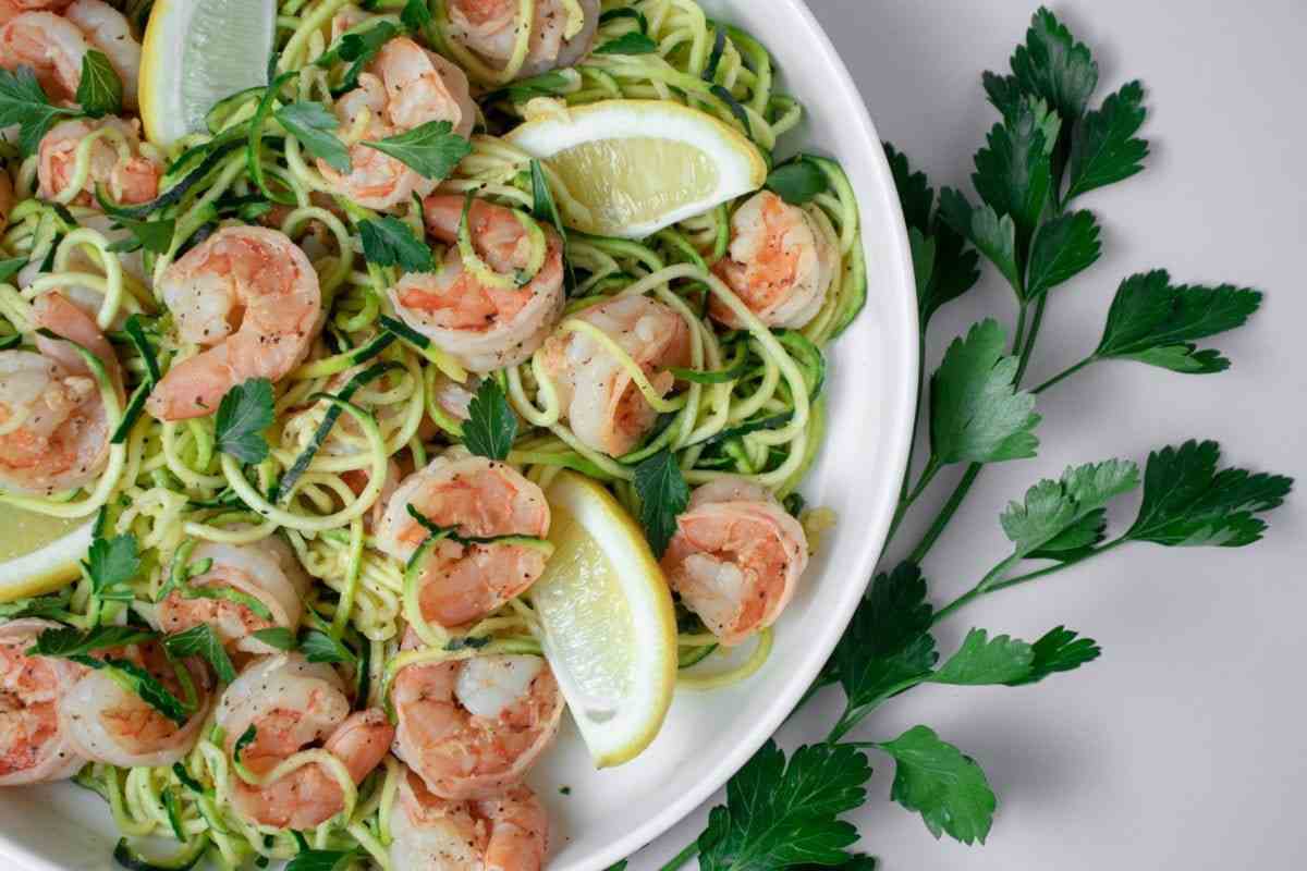 Roasted Lemon Shrimp Pasta