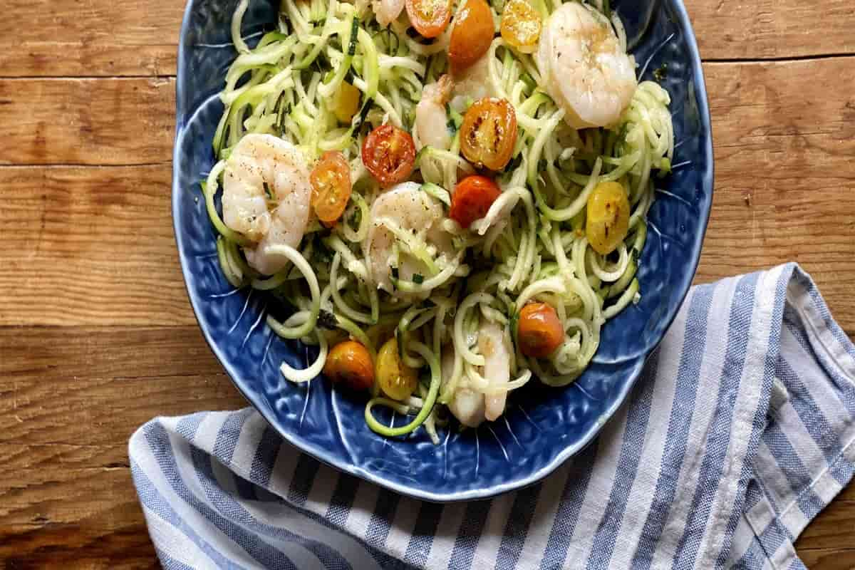 Roasted Lemon Shrimp Pasta