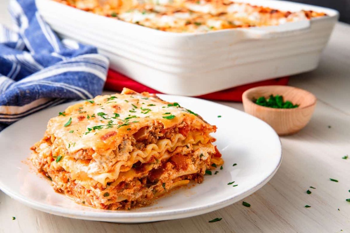 Lasagna in Sri Lanka; Layered Shape Contain Protein Carbohydrates Distinctive Flavor